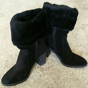 Genuine Shearling Cuff Boot